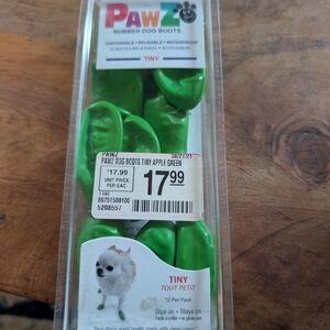 PawZ Tiny Rubber Dog Boots in Apple Green